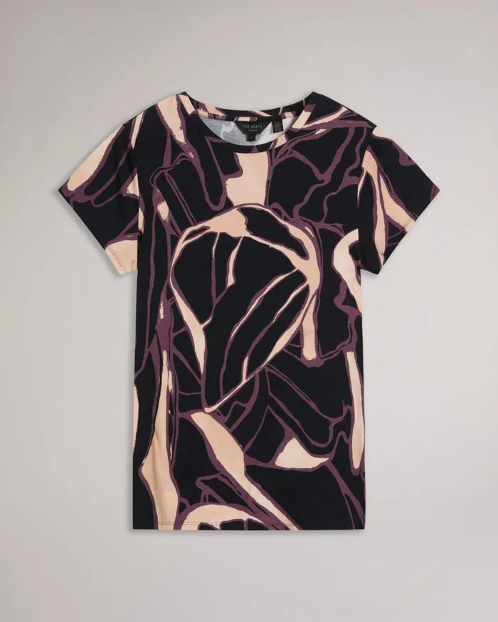Abstract Fitted TShirt NudePink Women Ted Baker Clothing