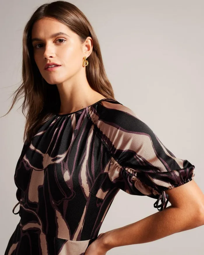 Abstract Print Mini Dress Black Women Ted Baker Clothing Abstract Print Mini Dress Black Women Ted Baker Clothing