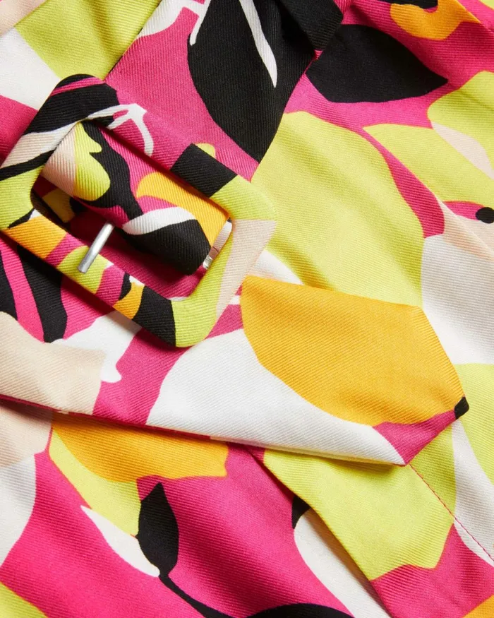 Abstract Print Tailored Shorts Bright Pink Women Ted Baker Pants and Shorts Abstract Print Tailored Shorts Bright Pink Women Ted Baker Pants and Shorts