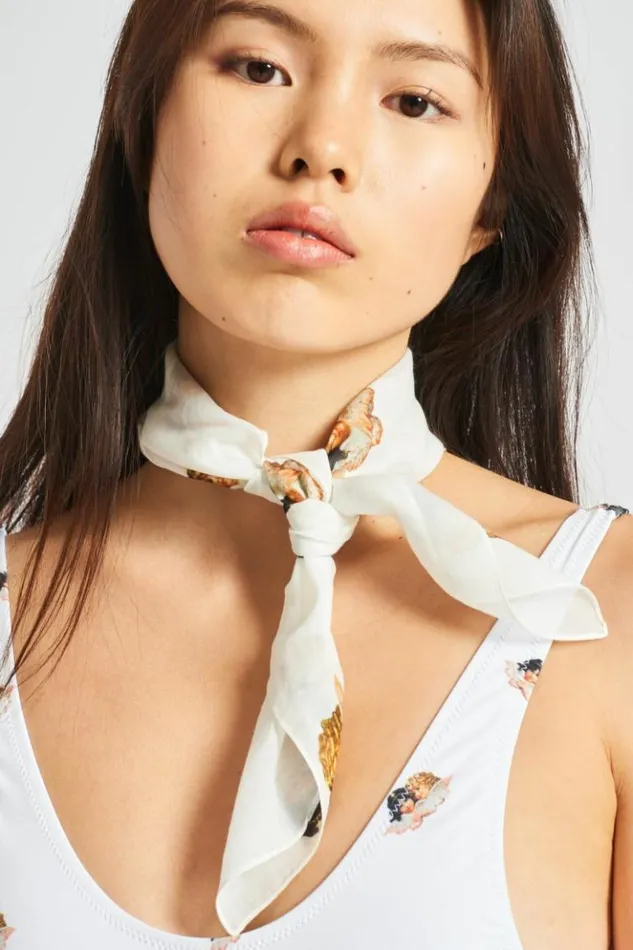 Accessories Fiorucci All Over Angels Bandana Scarf White Multi Accessories Fiorucci All Over Angels Bandana Scarf White Multi