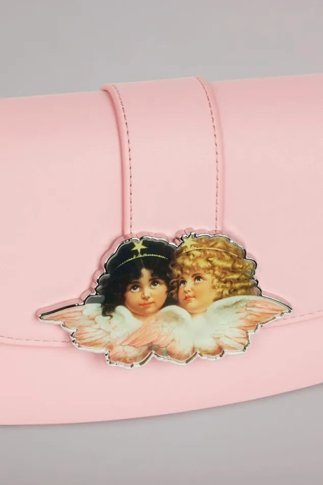 Accessories Fiorucci Angels Plaque Shoulder Bag Pink Pink Accessories Fiorucci Angels Plaque Shoulder Bag Pink Pink