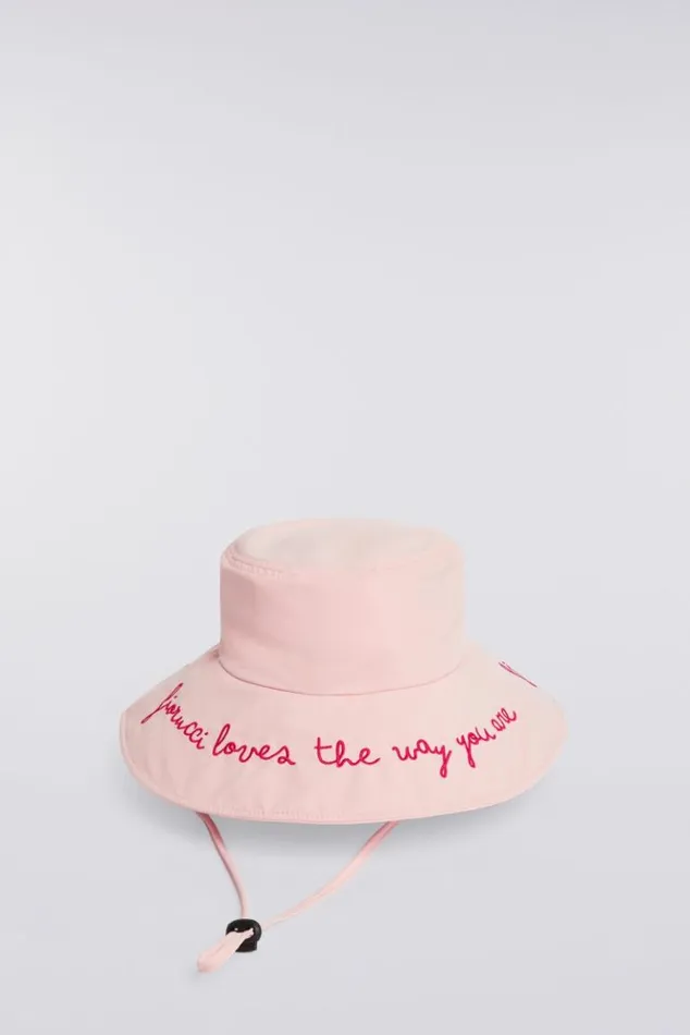 Accessories Fiorucci Embroidered Bucket Hat Pink Pink