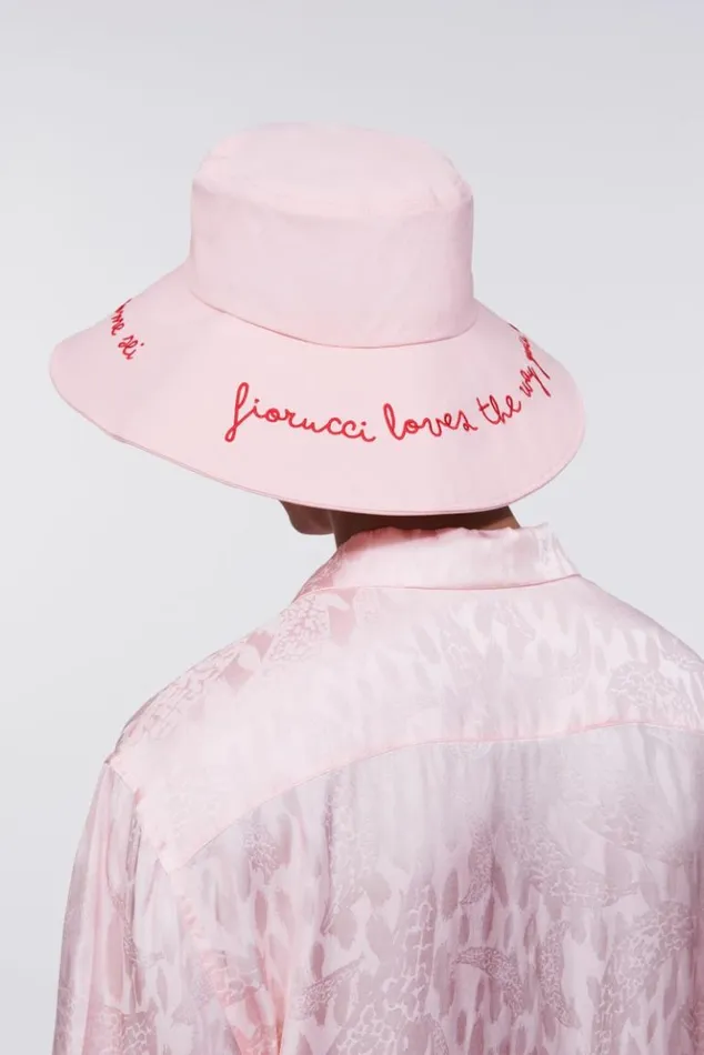 Accessories Fiorucci Embroidered Bucket Hat Pink Pink Accessories Fiorucci Embroidered Bucket Hat Pink Pink