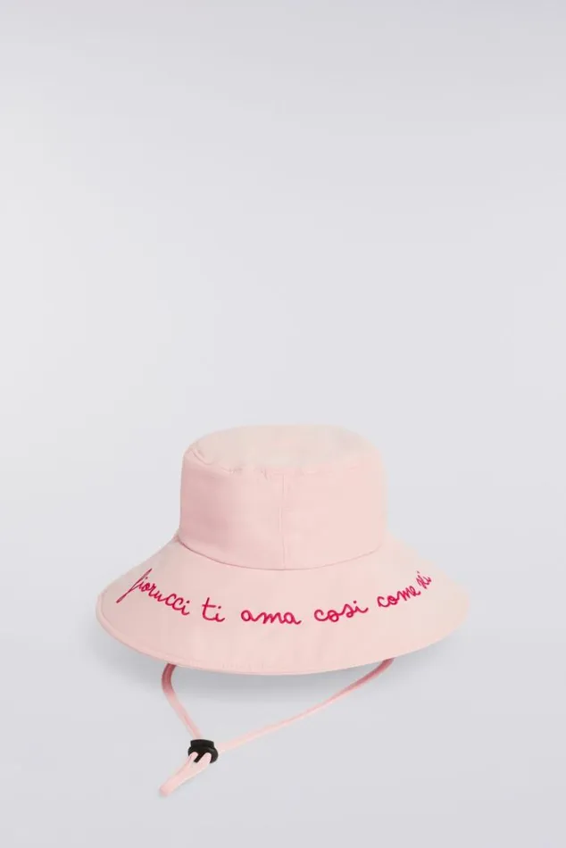 Accessories Fiorucci Embroidered Bucket Hat Pink Pink Accessories Fiorucci Embroidered Bucket Hat Pink Pink