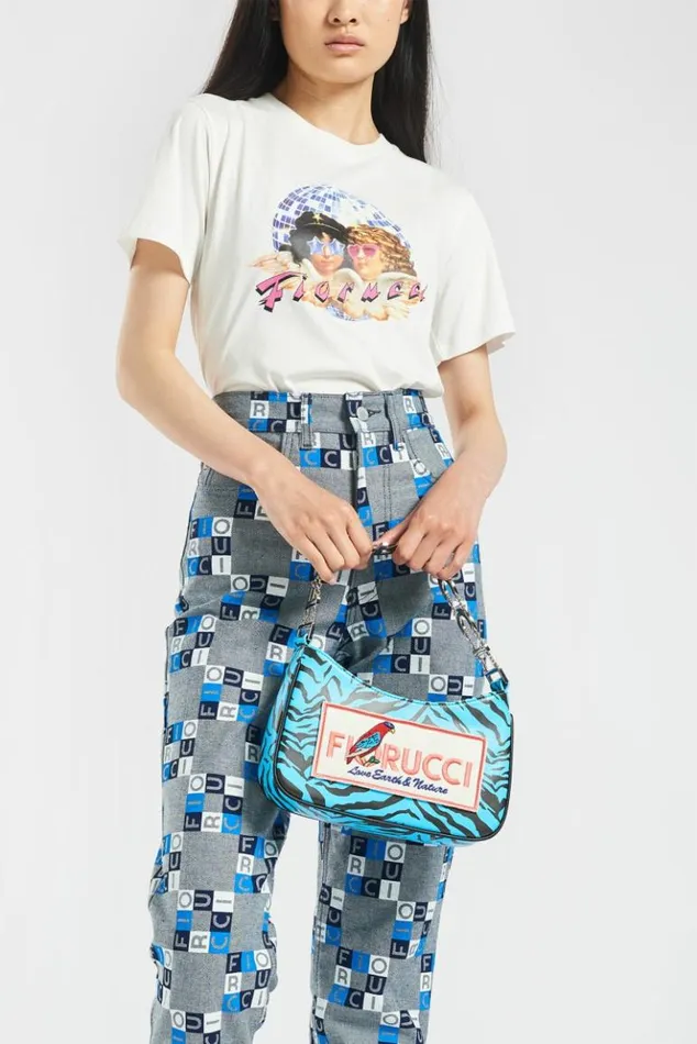 Accessories Fiorucci Love Earth and Nature Shoulder Bag Blue Blue Accessories Fiorucci Love Earth and Nature Shoulder Bag Blue Blue