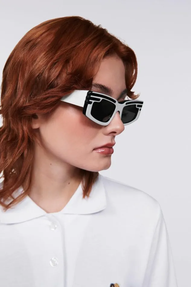 Accessories Fiorucci Rectangular Wing Sunglasses White Os Accessories Fiorucci Rectangular Wing Sunglasses White Os