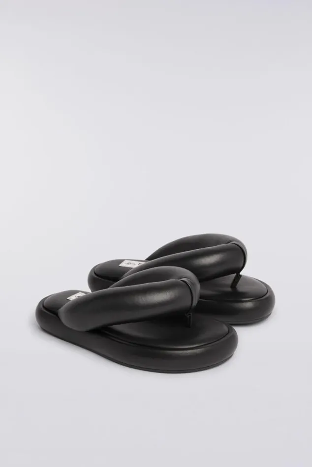 Accessories Fiorucci Vegan Leather Fluff Flops Black Black Accessories Fiorucci Vegan Leather Fluff Flops Black Black