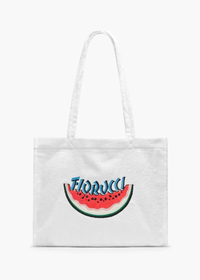 Accessories Fiorucci Watermelon Towelling Tote Bag White White