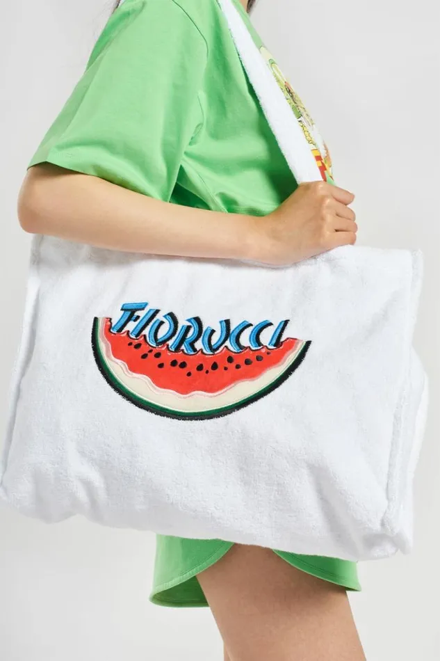 Accessories Fiorucci Watermelon Towelling Tote Bag White White Accessories Fiorucci Watermelon Towelling Tote Bag White White
