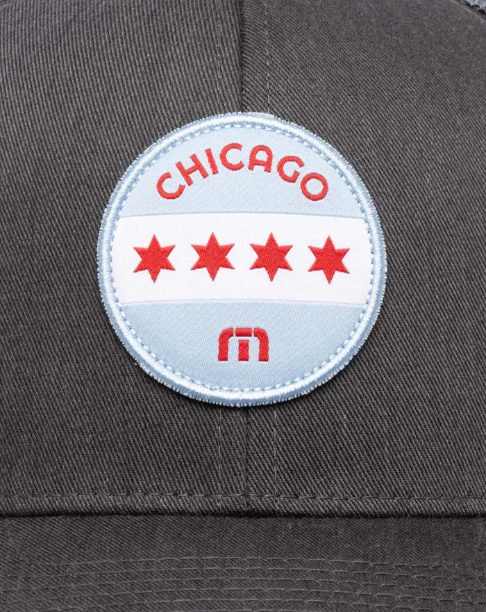Accessories Fitted TravisMathew MIDWAY FITTED HAT Heather Grey Pinstripe
