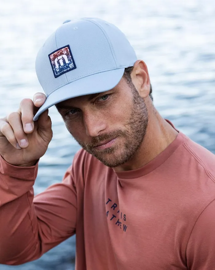 Accessories Fitted TravisMathew TABLE FOR TWO FITTED HAT Heather Ash Blue