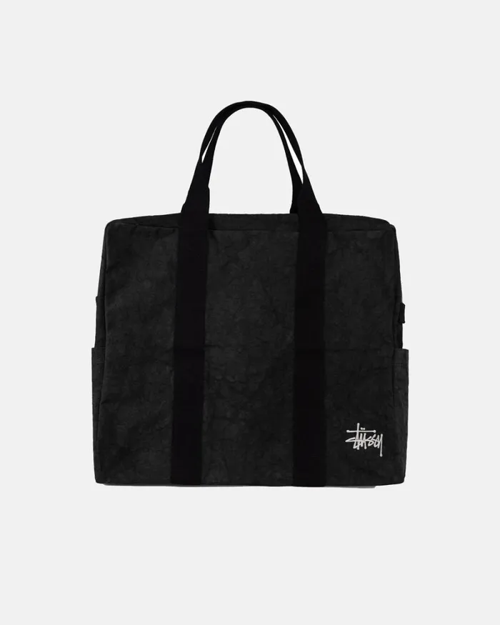 Accessories Men Stussy CANVAS FLIGHT BAG Washed Black