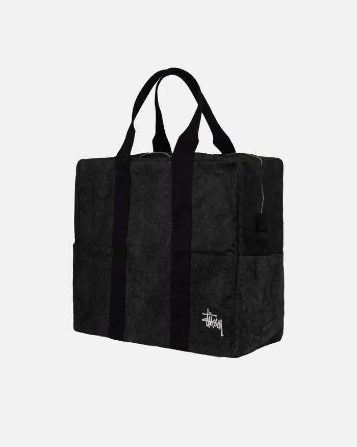 Accessories Men Stussy CANVAS FLIGHT BAG Washed Black Accessories Men Stussy CANVAS FLIGHT BAG Washed Black
