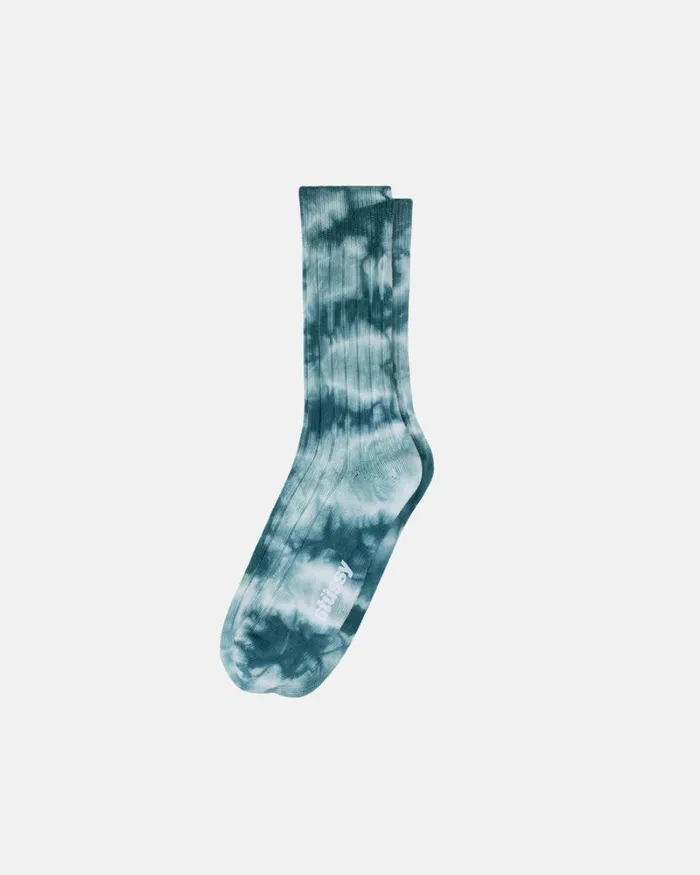 Accessories Men Stussy DYED RIBBED CREW SOCKS Teal