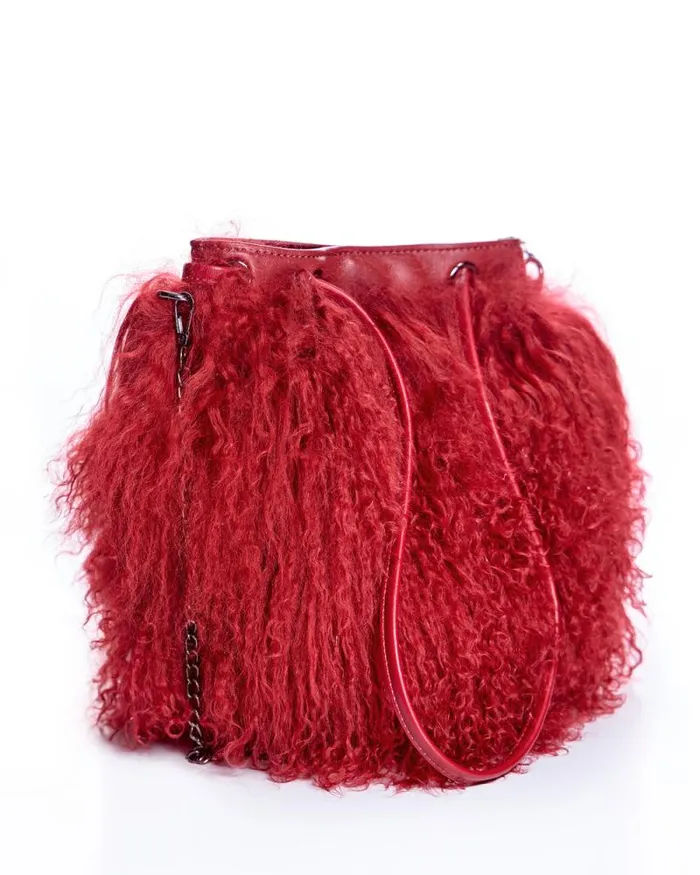 Accessories Women039s Maximilian Julia and Stella Tibetan Lamb Bag