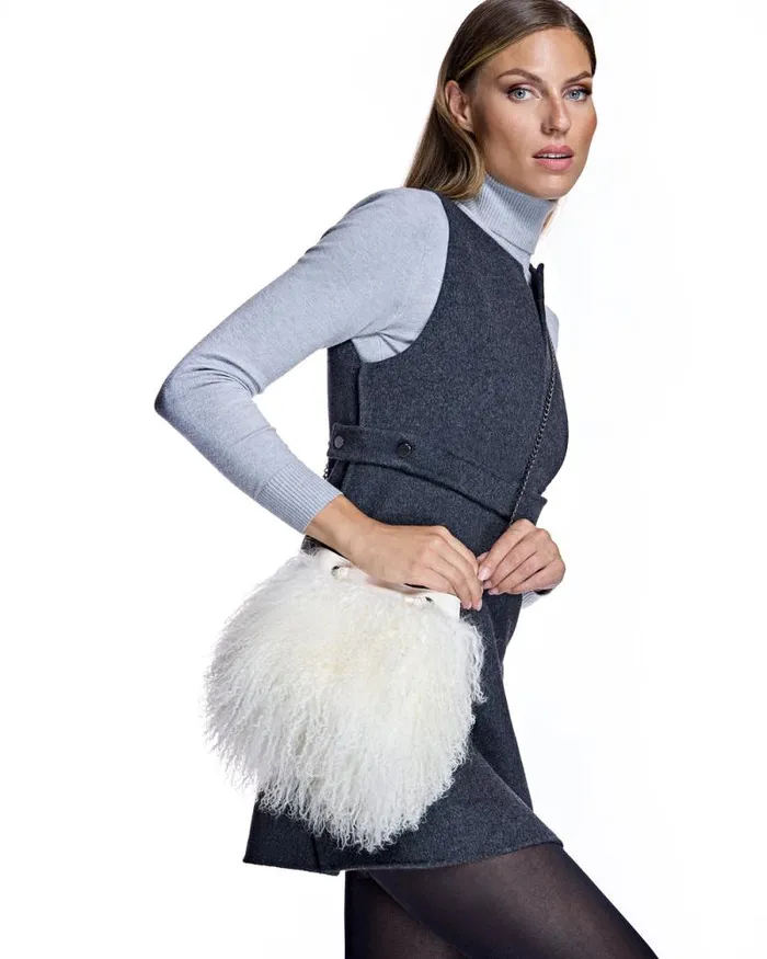 Accessories Women039s Maximilian Julia and Stella Tibetan Lamb Bag