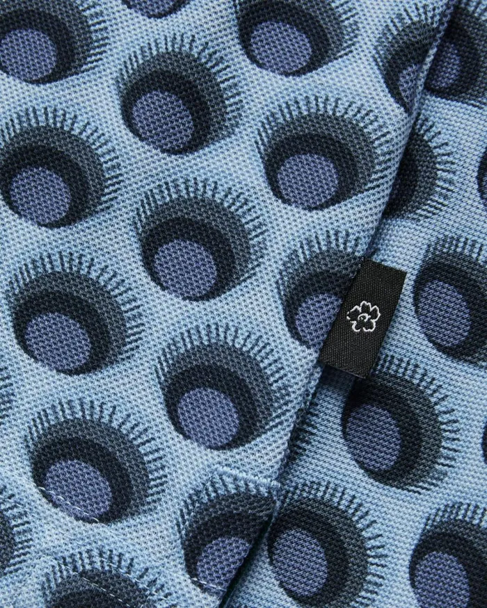 All Over Printed Ombre Spot Polo Shirt Light Blue Men Ted Baker Tops All Over Printed Ombre Spot Polo Shirt Light Blue Men Ted Baker Tops