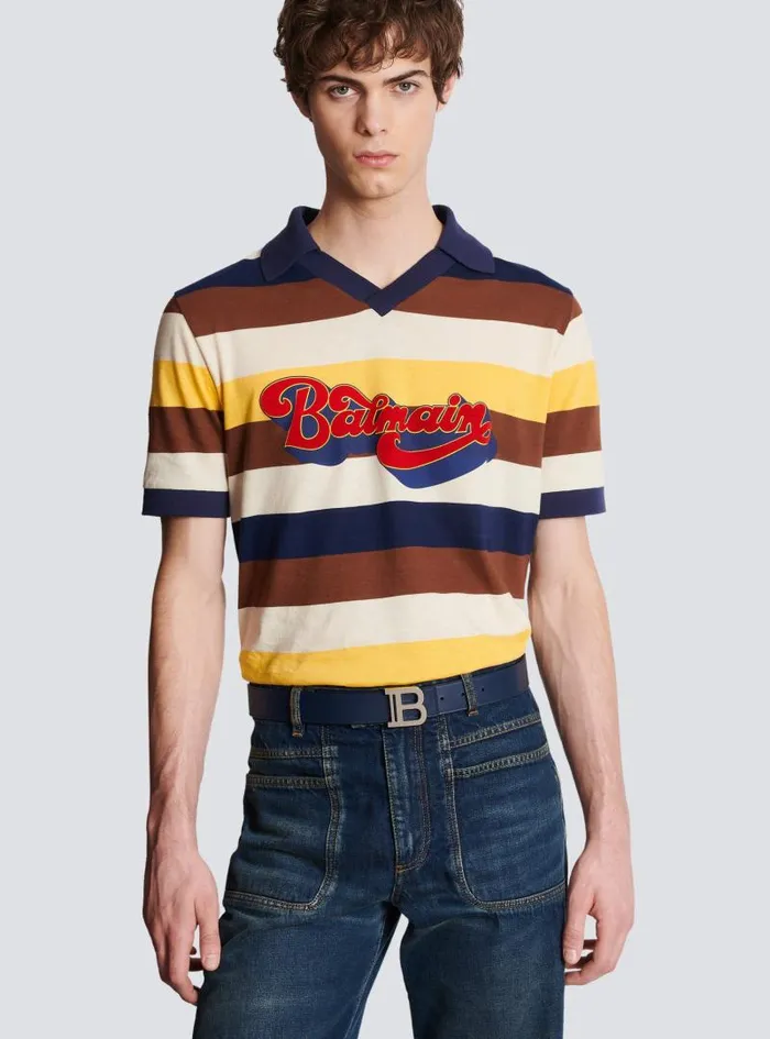 Balmain Belts Men BBelt In Leather Multicolor