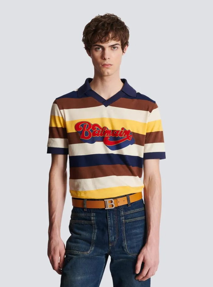 Balmain Belts Men BBelt In Leather Multicolor