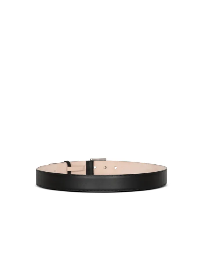 Balmain Belts Men Leather PB Belt Black