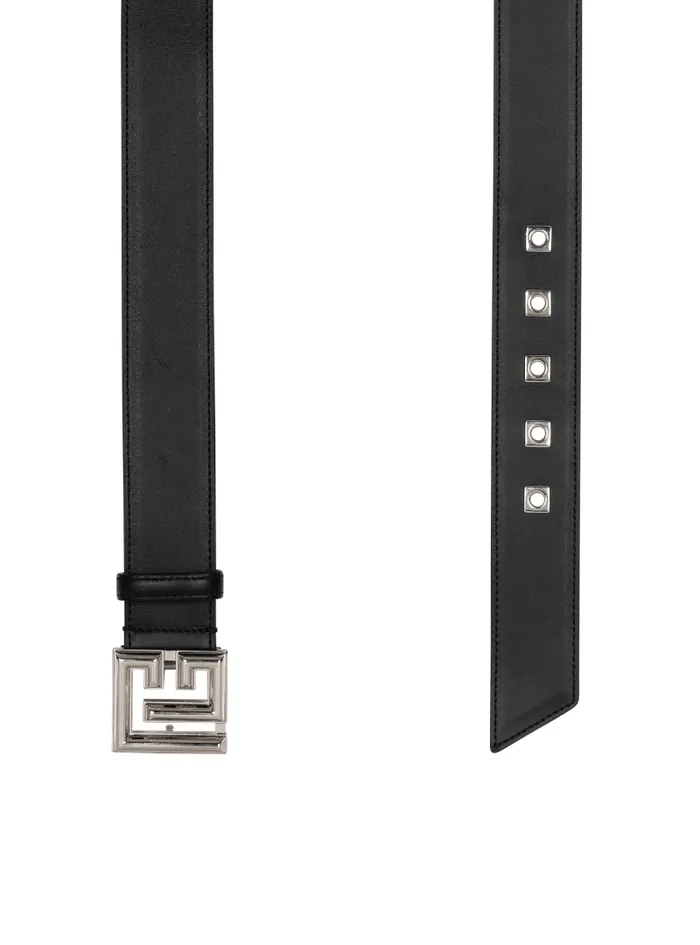 Balmain Belts Men Leather PB Belt Black
