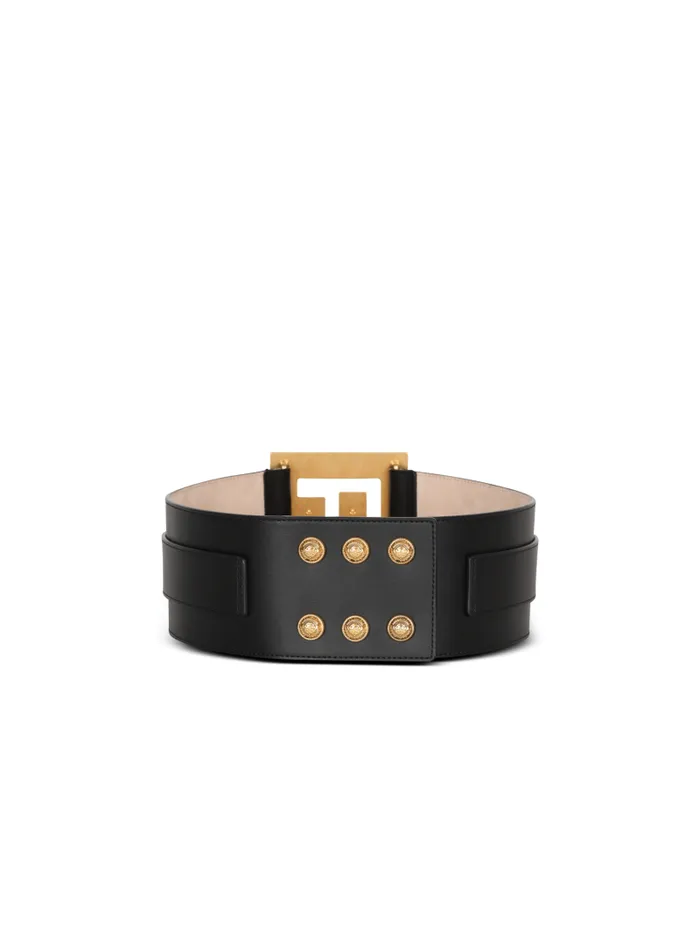 Balmain Belts Women Leather PBelt Black