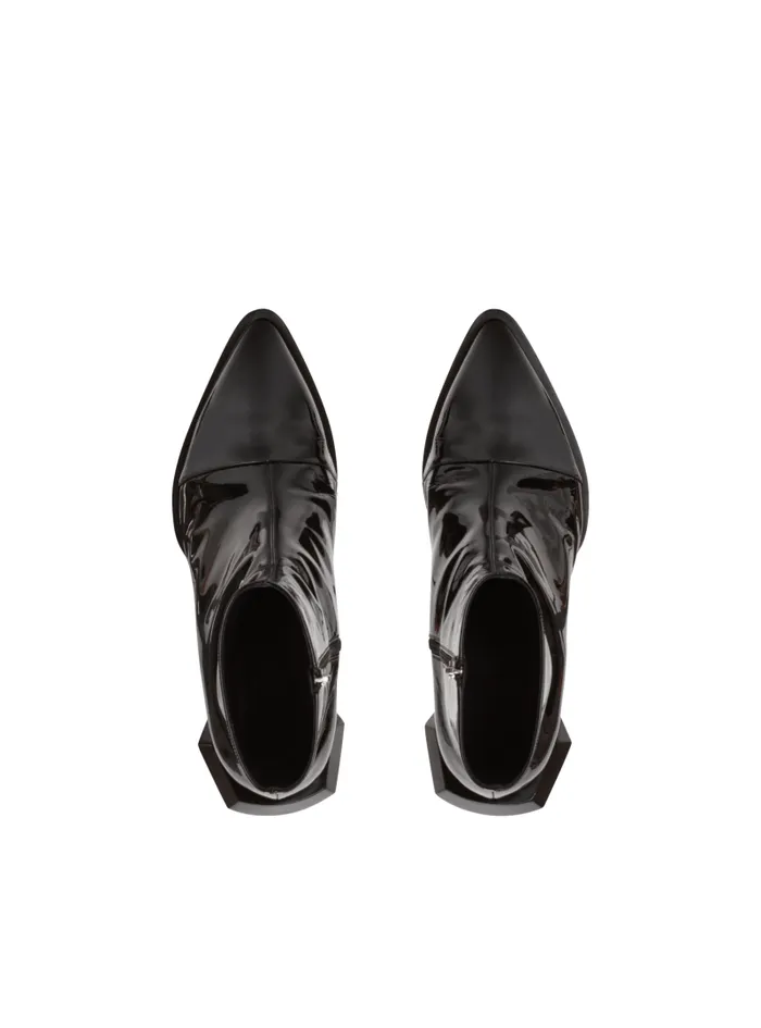 Balmain Boots And Rangers Men Billy Patent Leather Ankle Boots Black