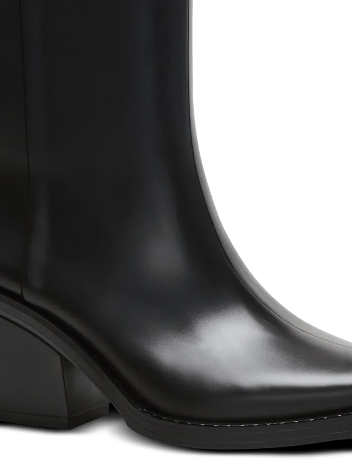 Balmain Boots Women Rubber Tess PB Cowboy Boots Black