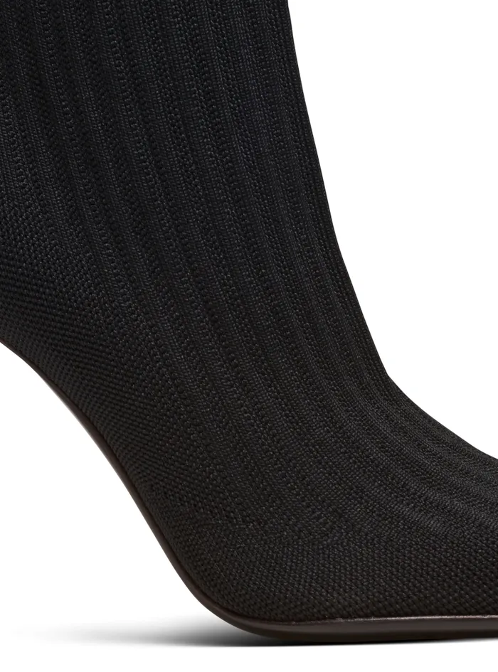 Balmain Boots Women Skye Knit Ankle Boots Black