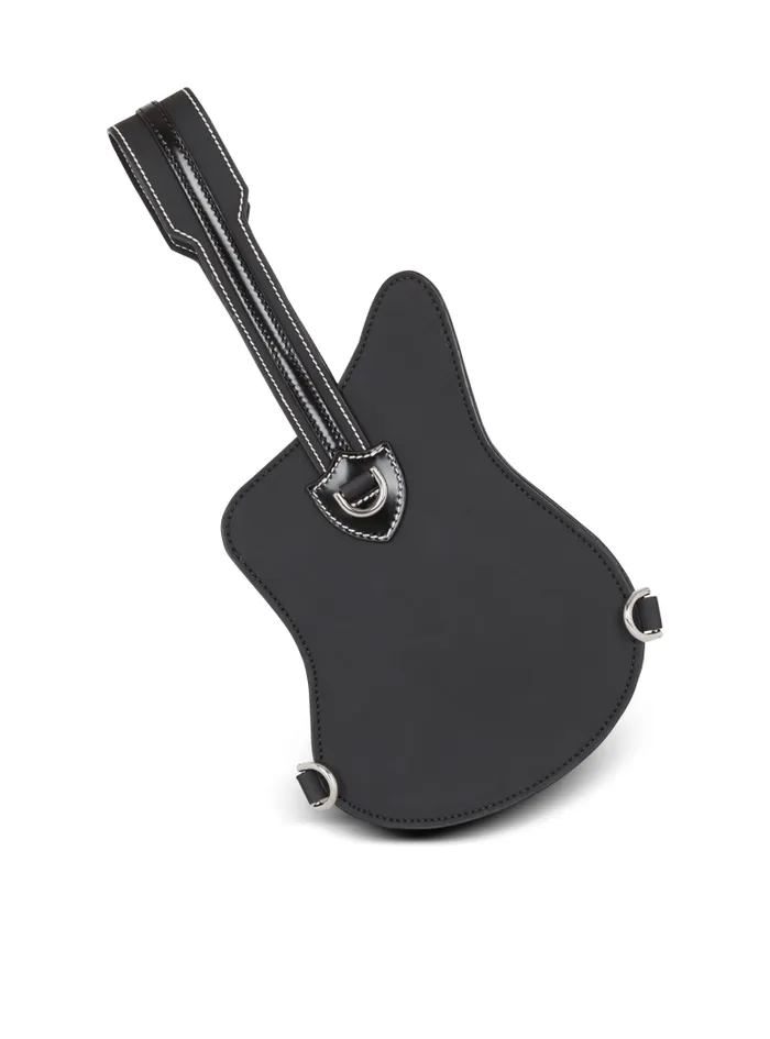 Balmain CrossBody Bags WomenMen Rubber Guitar Clutch Bag Black