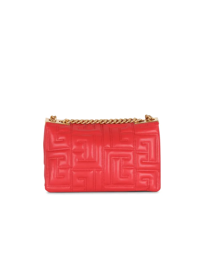 Balmain Crossbody Bags Women 1945 Soft Small Bag In Quilted Leather Red