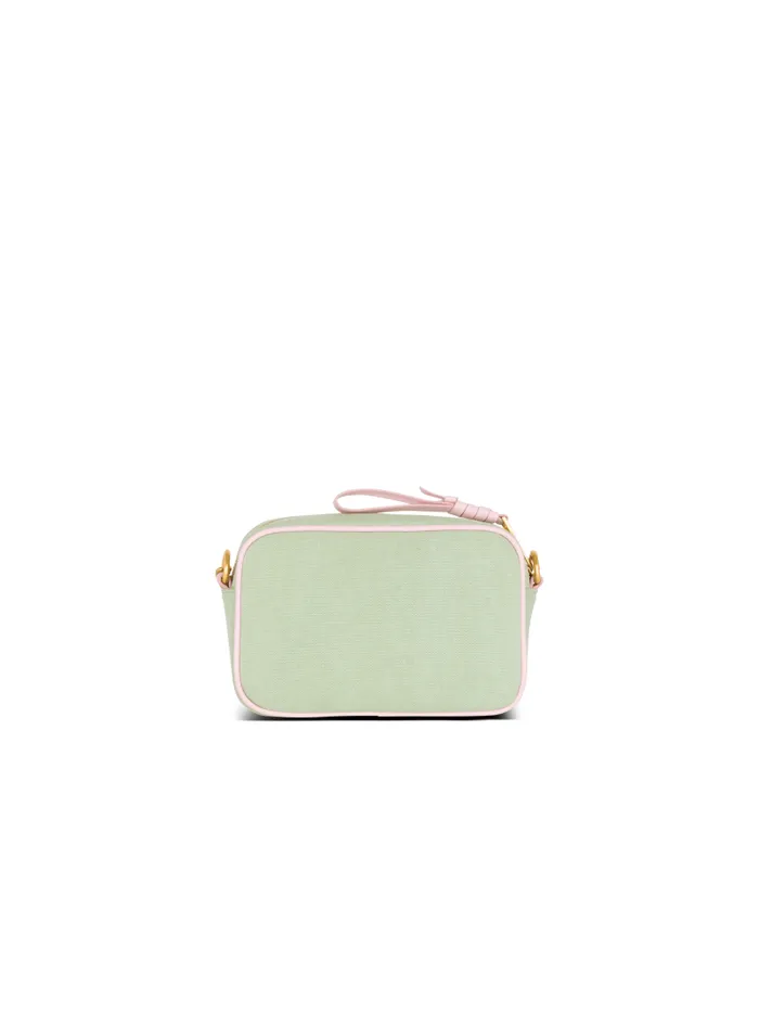 Balmain Crossbody Bags Women BArmy Camera Case In Canvas And Leather Green