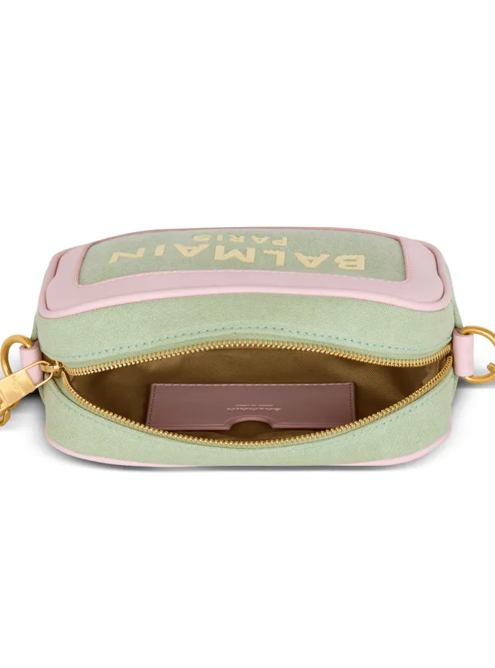 Balmain Crossbody Bags Women BArmy Camera Case In Canvas And Leather Green
