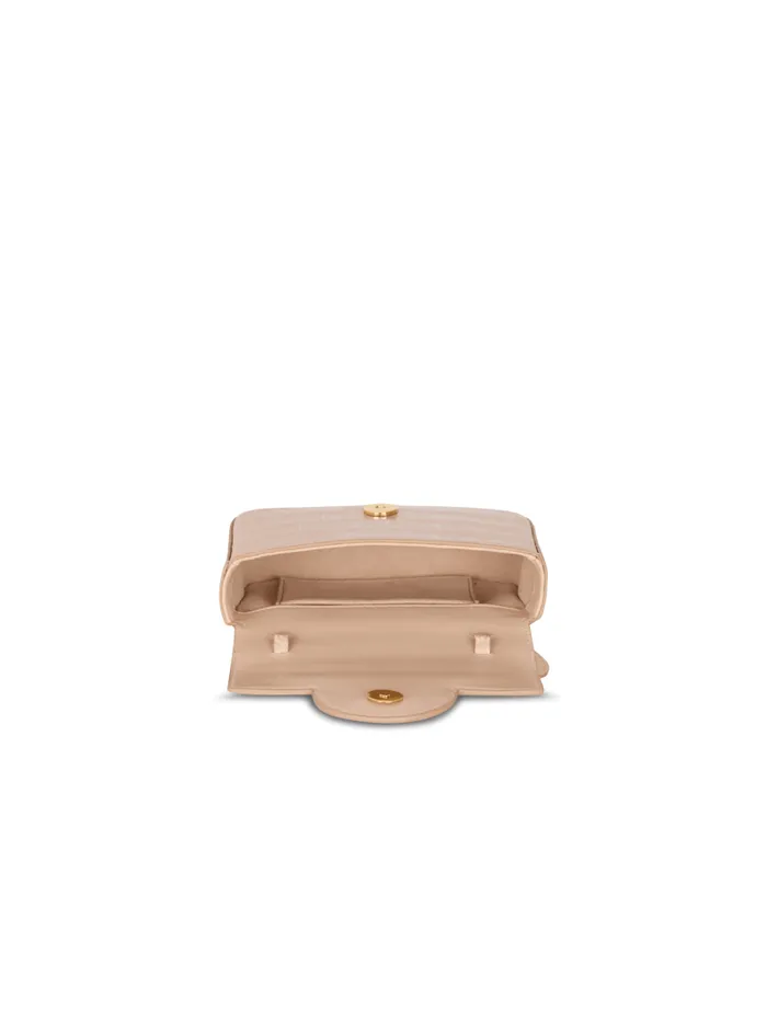 Balmain Crossbody Bags Women BBuzz 17 Mini Bag In Crocodileembossed Calfskin Beige