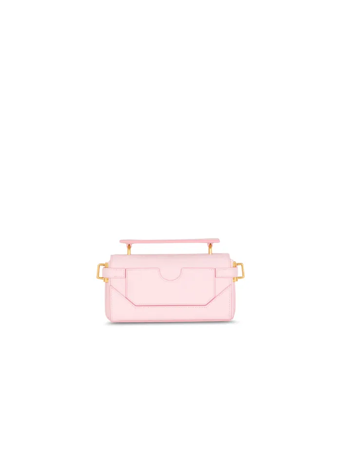 Balmain Crossbody Bags Women BBuzz 19 Bag In Grained PB Labyrinth Leather Pink