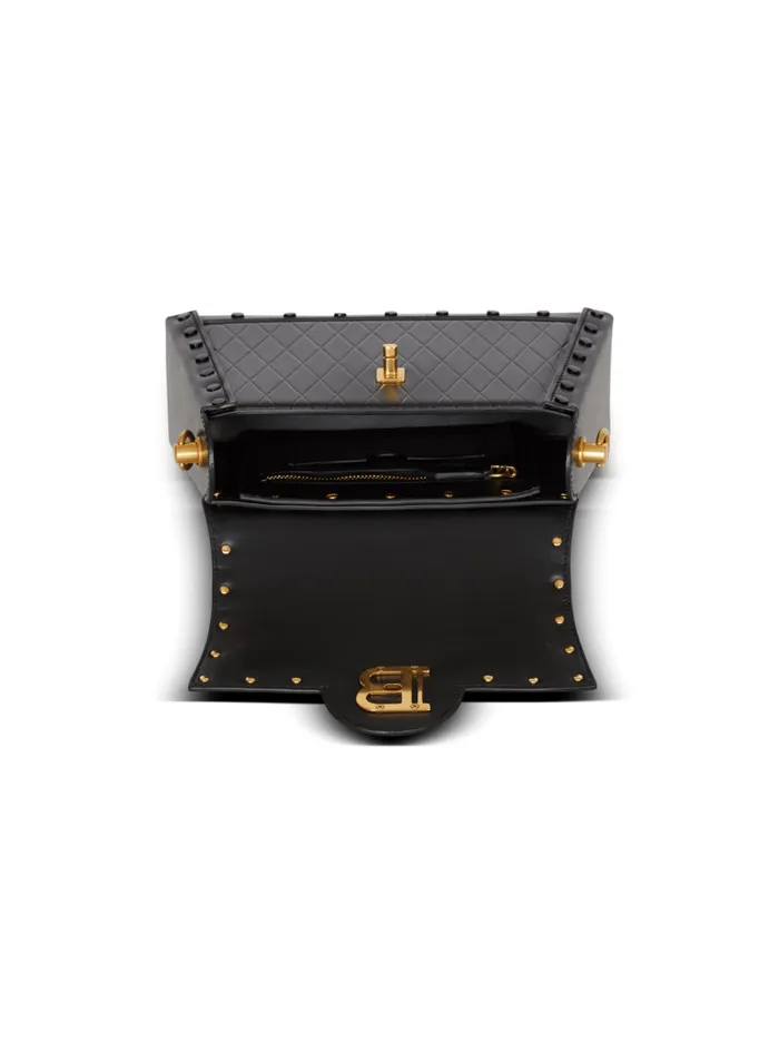 Balmain Crossbody Bags Women BBuzz Dynasty Bag In Gridembossed Calfskin Black