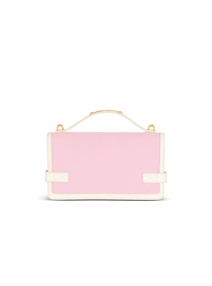 Balmain Crossbody Bags Women BBuzz Shoulder 24 Canvas And Leather Bag Pink