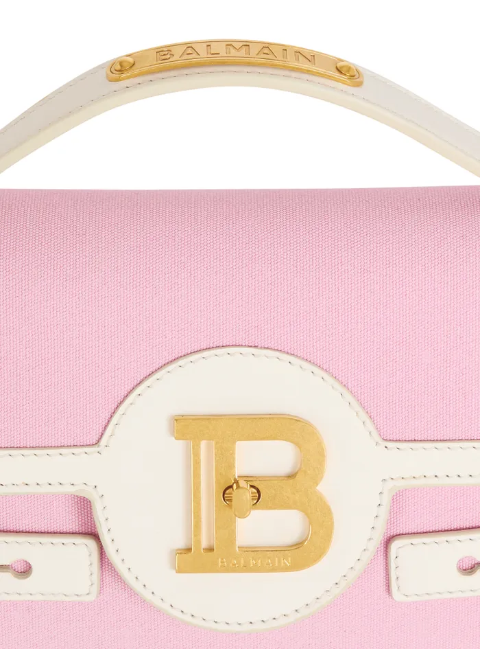 Balmain Crossbody Bags Women BBuzz Shoulder 24 Canvas And Leather Bag Pink