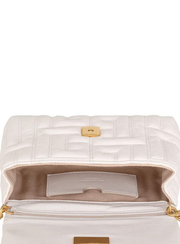 Balmain Crossbody Bags Women Mini 1945 Soft Bag In Quilted Leather Pink
