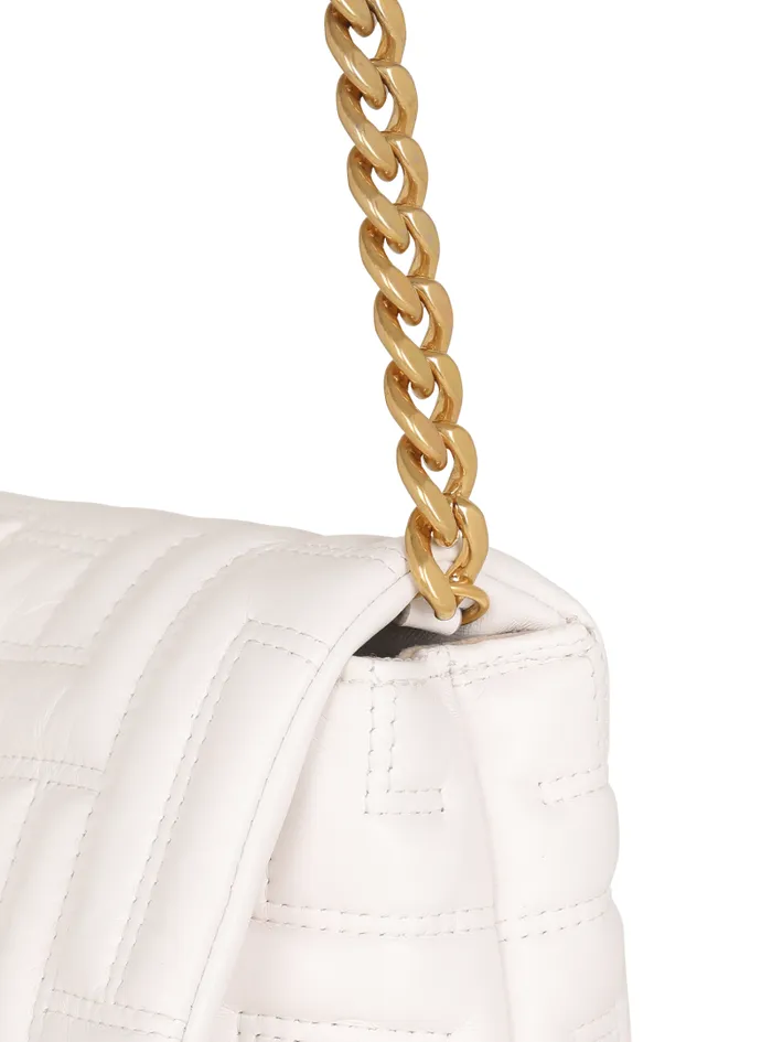 Balmain Crossbody Bags Women Mini 1945 Soft Bag In Quilted Leather Pink