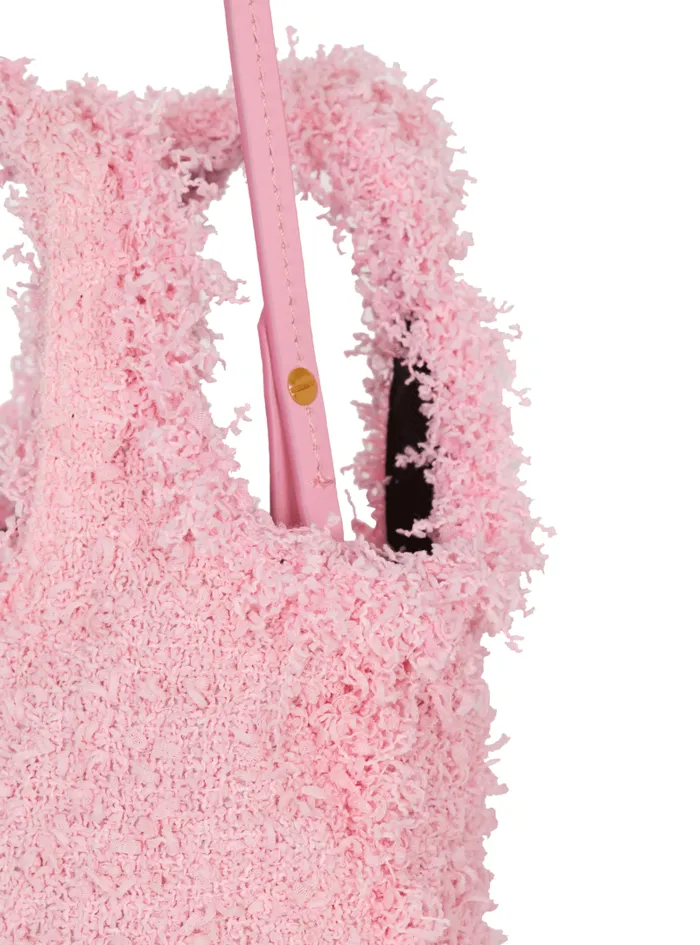 Balmain Crossbody Bags Women Mini BArmy Grocery Bag In Tweed Pink