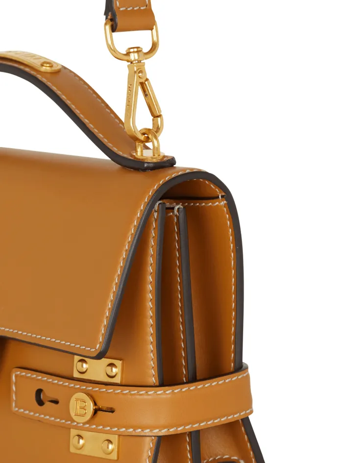 Balmain Crossbody Bags Women Smooth Leather BBuzz Shoulder 24 Bag Brown