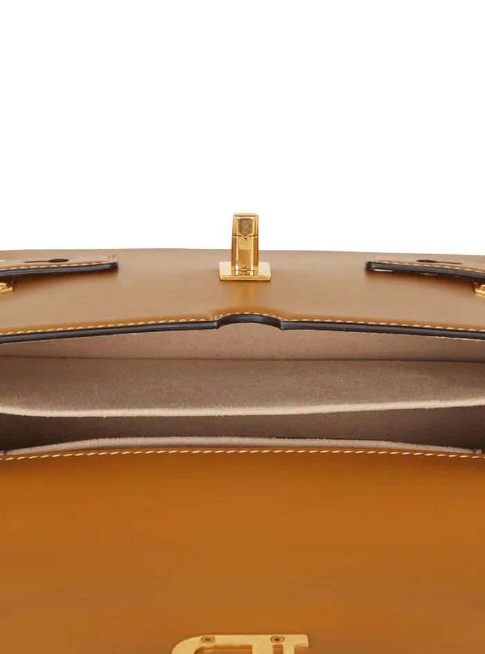 Balmain Crossbody Bags Women Smooth Leather BBuzz Shoulder 24 Bag Brown
