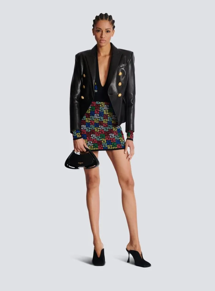Balmain Dresses Women Pop Monogram Knit Dress Multicolor