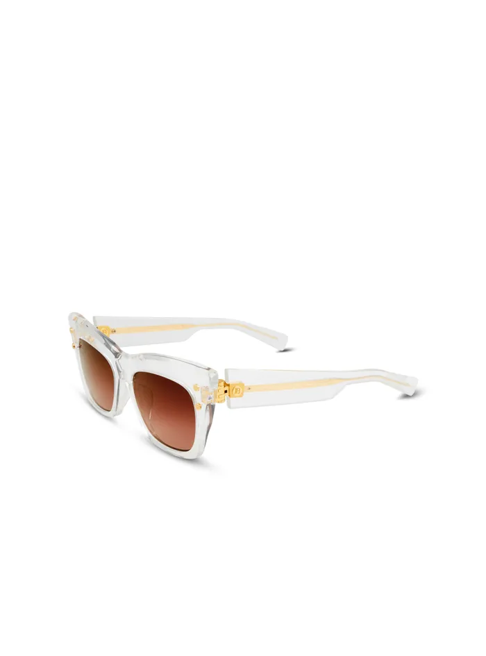 Balmain Eyewear Men Crystal BII Sunglasses Grey