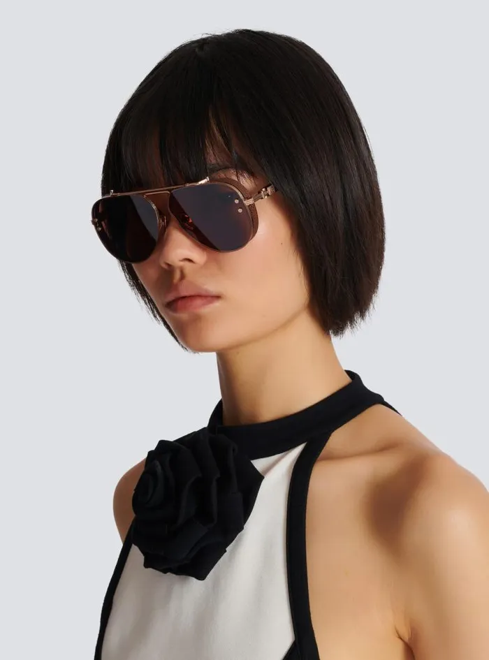 Balmain Eyewear WomenMen Capitaine Sunglasses Brown