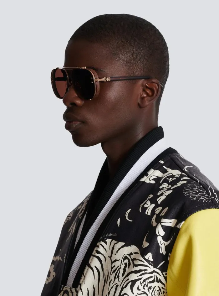 Balmain Eyewear WomenMen Capitaine Sunglasses Brown
