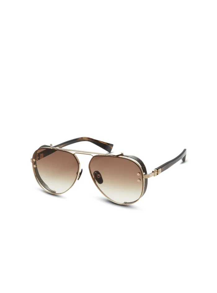 Balmain Eyewear WomenMen Captaine Sunglasses Brown