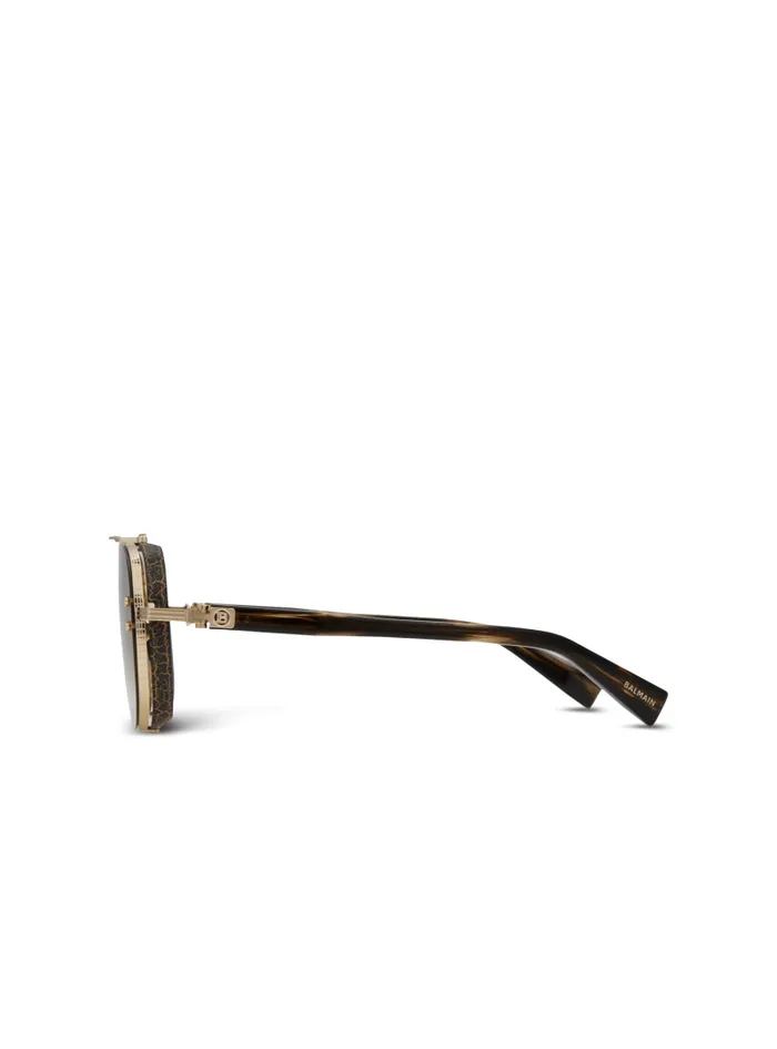 Balmain Eyewear WomenMen Captaine Sunglasses Brown