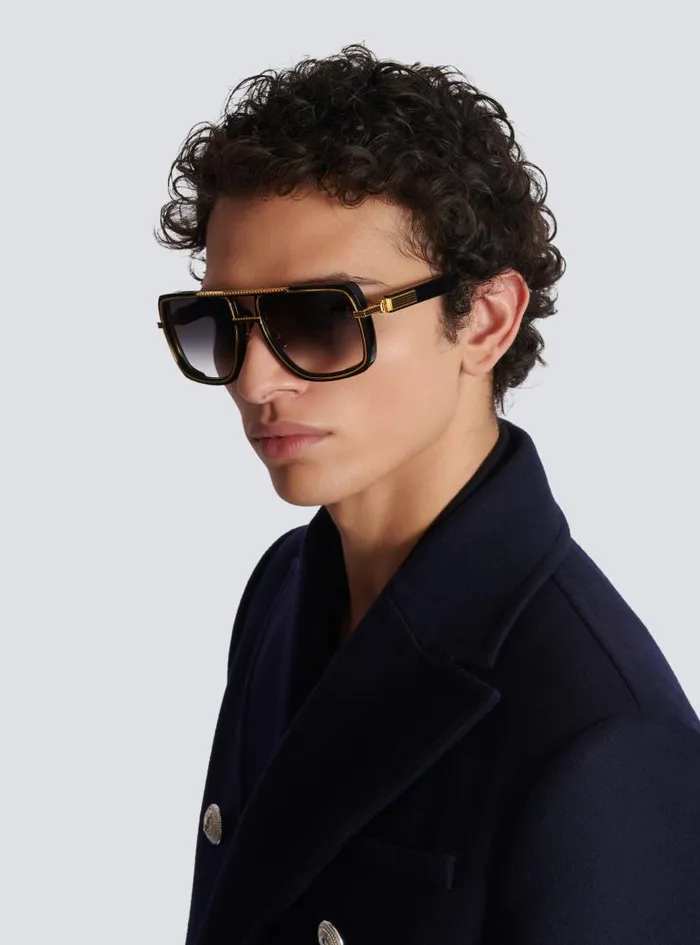 Balmain Eyewear WomenMen Soldier Sunglasses Gold